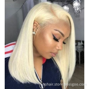 Wholesale 613 blonde bob human hair wigs,wholesale price Peruvian short 613 human hair lace front wigs for black women